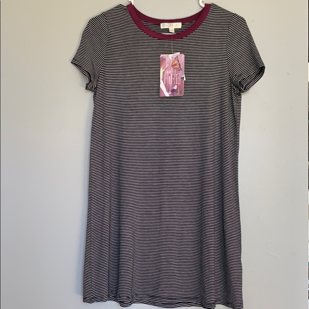 Nordstrom Black and White T-shirt Dress